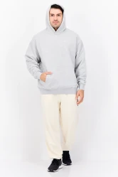 هودي بوما MMQ مزدوج الطبقة رمادي رجالي Puma MMQ Double Layer Pullover Hoodie Men Grey