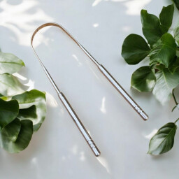قاشطة اللسان من مورا MURA Stainless Steel Tongue Cleaner with Metal Case