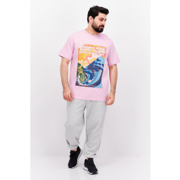 تيشيرت رياضي رجالي بأكمام قصيرة من بوما بنفسجي Puma Men's Short Sleeve Sports T-Shirt - Purple Combo