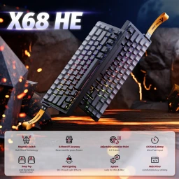 كيبورد المغناطيسية ATTACK SHARK X68HE | 8000Hz | Magnetic Rapid Trigger Keyboard