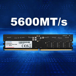 وحدة ذاكرة ADATA DDR5-5600 U-DIMM - 16 جيجابايت (1× 16 جيجابايت) –  ذاكرة DIMM غير مخزنة 288 دبوسًا ADATA DDR5-5600 U-DIMM Memory Module - 16GB (1x 16GB) – 5600 MT/s, 1.1 V, On-Die ECC, 288-Pin Unbuffered DIMM