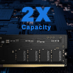 وحدة ذاكرة ADATA DDR5-5600 U-DIMM - 16 جيجابايت (1× 16 جيجابايت) –  ذاكرة DIMM غير مخزنة 288 دبوسًا ADATA DDR5-5600 U-DIMM Memory Module - 16GB (1x 16GB) – 5600 MT/s, 1.1 V, On-Die ECC, 288-Pin Unbuffered DIMM