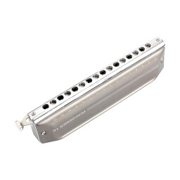 هارمونيكا كروماتيك EASTTOP EMP-16 بـ 16 فتحة و64 نغمة، بمشط من الألمنيوم، مفتاح دو EASTTOP EMP-16 16 Hole 64 Tone, Aluminum Comb Chromatic Mouth Organ Harmonica (Key of C)