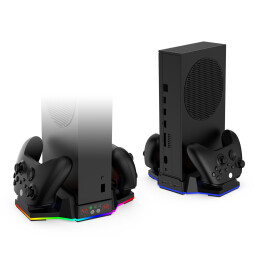 قاعدة تبريد وشحن إكس بوكس سيريس S متعددة الوظائف مع إضاءة RGB DOBE RGB Multifunctional Cooling & Charging Stand for Xbox Series S