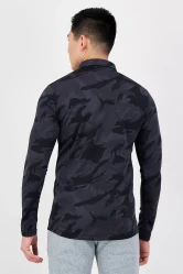 قميص بولو تدريبي رجالي بأكمام طويلة بنقشة التمويه Men Sportswear Fit Long Sleeve Camouflage Training Polo Shirt Multicolor