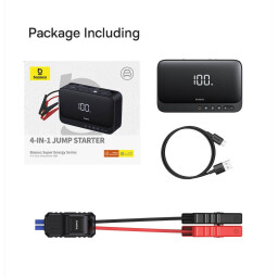 بطارية طوارئ للسيارات ومنفاخ للاطارات متعددة الاستخدامات 4 في 1 Baseus Super Energy Jump Starter & Inflator 4in1 Multipurpose Emergency Battery