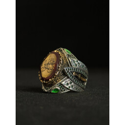 خاتم بحجر سندلس Silver Ring with Sindals Stone