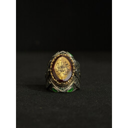 خاتم بحجر سندلس Silver Ring with Sindals Stone