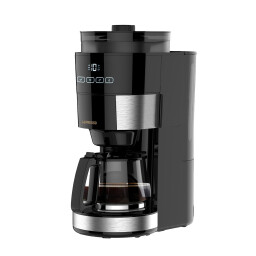 ماكينة قهوة ليبريسو مع مطحنة مدمجة - سعة 1.2 لتر - قاعدة تسخين - 1000 واط - أسود Libreso Coffee Machine with Built-in Grinder - 1.2L - Warming Base - 1000 W - Black