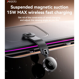 حامل هاتف مغناطيسي للسيارة مزود بشحن لاسلكي سريع Wireless Fast Charging Magnetic Car Phone Holder