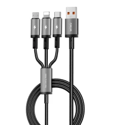 كابل شحن WiWU WI-C059 تايتان لينك 3-في-1 بقوة 66 واط WIWU 66W CHARGER CABLE C TO C WI-C059