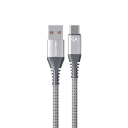 كيبل شحن ونقل بيانات ويكوم WDC-169a من USB إلى Type-C بقوة 6 أمبير WEKOME WDC-169a USB-A to Type-C 6A Super-Fast Charging Data Cable