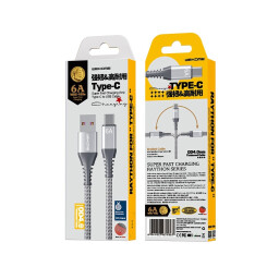 كيبل شحن ونقل بيانات ويكوم WDC-169a من USB إلى Type-C بقوة 6 أمبير WEKOME WDC-169a USB-A to Type-C 6A Super-Fast Charging Data Cable