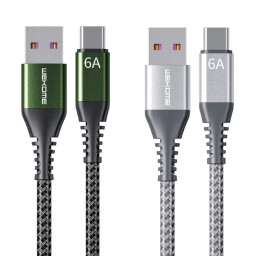 كيبل شحن ونقل بيانات ويكوم WDC-169a من USB إلى Type-C بقوة 6 أمبير WEKOME WDC-169a USB-A to Type-C 6A Super-Fast Charging Data Cable