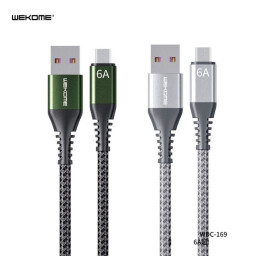 كيبل شحن ونقل بيانات ويكوم WDC-169m من USB إلى Micro USB بقوة 6 أمبير WEKOME WDC-169m USB to Micro USB 6A Super-Fast Charging Data Cable