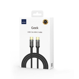 كابل “وي-وو جيك” موديل Wi-C016 – كابل USB-C إلى USB-C 100 واط مضفر نايلون Wiwu Geek 100W C-C Nylon Braided Cable Wi-C016 C-C