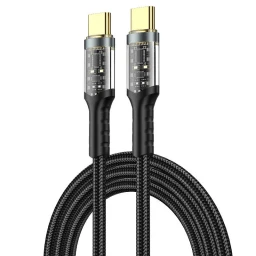 كابل “وي-وو جيك” موديل Wi-C016 – كابل USB-C إلى USB-C 100 واط مضفر نايلون Wiwu Geek 100W C-C Nylon Braided Cable Wi-C016 C-C