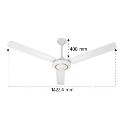 مروحة سقف ”56 بثلاث شفرات - أبيض Ceiling Fan 56” with 3 Blades - White