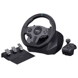 عجلة قيادة سباق + دواسات + ناقل حركة Gaming Racing Wheel PXN V9