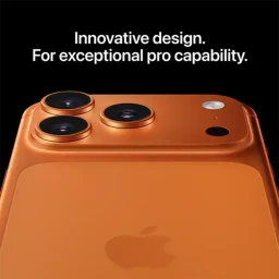 ايفون 17 برو ماكس - ١٢ کیکابایت رام - سعة ٢٥٦ کیکابایت - اثنین سيم - البرتقالي الكوني iPhone 17 Pro Max