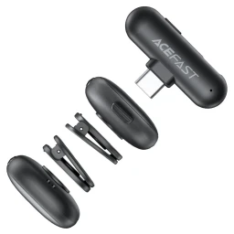 ميكروفون لاسلكي صغير الحجم Acefast R1 Wireless Lavalier Microphones-Black