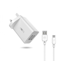 شاحن جداري ويكوم WP-U56 مزدوج USB مع كابل مايكرو WEKOME WK WP-U56 Maxspeed Dual USB Charger Set with Micro Cable