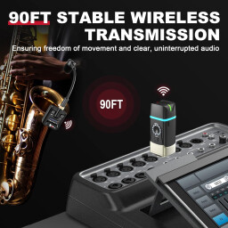 مايكروفون ساكسفون لاسلكي احترافي Xvive U7 Saxophone and Trumpet Wireless System with 2.4GHz Transmitter and Receiver Xvive U7 Saxophone and Trumpet Wireless System with 2.4GHz Transmitter and Receiver