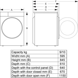 مجفف ملابس هايسنس 9 كجم Hisense 9 kg Tumble Dryer