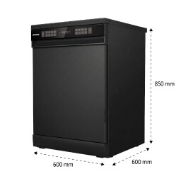 غسالة صحون شونك 14 موضع غسيل 9 برامج  ستيل اسود Dishwasher 14 Place Settings 9 Programs - Black INOX