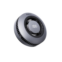 شاحن أوكي مغناطيسي لاسلكي مع نظام تبريد نشط، لون رمادي Aukey Magnetic Wireless Charger With Active Cooling-Gray