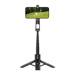 عصا سيلفي مغناطيسية مع حامل ثلاثي وجهاز تحكم بلوتوث من WiWU (موديل WI-SE014) WI-SE014-WIWU MAGNETIC SELFIE STICK