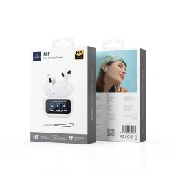 سماعات أذن لاسلكية من نوع True Wireless Stereo (TWS) مع تحكم باللمس وصوت ستيريو. WIWU T23 TRUE WIRELESS STEREO