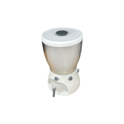 حافظة بقوليات دائرية متعددة الاستخدام مع نظام توزيع سفلي بزر ضغط Round Multi-Purpose Grain Dispenser with Bottom Release System
