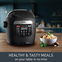 جهاز طهي متعدد ومقلاة هوائية 6 لتر - MY7408G1 Tefal Rapid Multi Cooker & Air Fryer 6L - MY7408G1