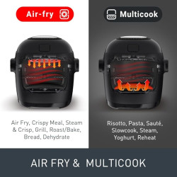 جهاز طهي متعدد ومقلاة هوائية 6 لتر - MY7408G1 Tefal Rapid Multi Cooker & Air Fryer 6L - MY7408G1