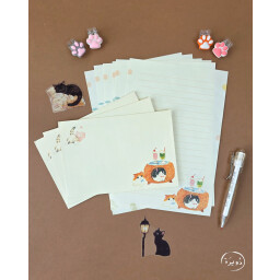 سيت ظروف قطط مع ورق Cat Envelope Set with Paper