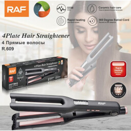 مملس شعر بأربع صفائح سيراميك Plate Hair Straightener