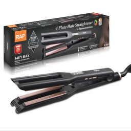 مملس شعر بأربع صفائح سيراميك Plate Hair Straightener