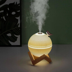 مرطب هواء LED لارك - سعة 330 مل - سعة 12 سم - أبيض The LED Lark Humidifier - 330ml - 12 cm Size - White