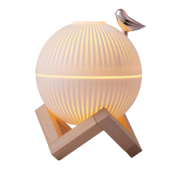 مرطب هواء LED لارك - سعة 330 مل - سعة 12 سم - أبيض The LED Lark Humidifier - 330ml - 12 cm Size - White