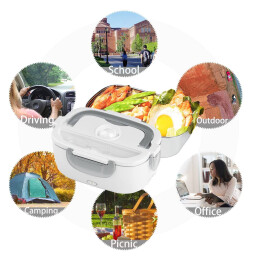 صندوق غذاء كهربائي - 40 واط - سعة 1.5 لتر - أخضر Electric Lunchbox - 40W - 1.5L - Green
