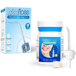 أقراص تنظيف فم H2OFLOSS برائحة القرفة - 30 إعادة تعبئة - جهاز ري الفم H2OFLOSS Cinnamon Breath Freshening Tablets 30 Refills Oral Irrigator