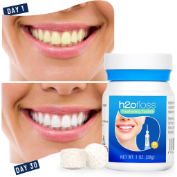أقراص تنظيف فم H2OFLOSS برائحة القرفة - 30 إعادة تعبئة - جهاز ري الفم H2OFLOSS Cinnamon Breath Freshening Tablets 30 Refills Oral Irrigator
