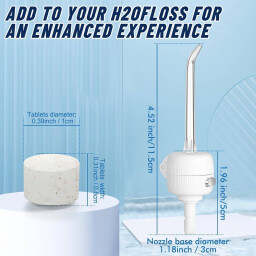أقراص تنظيف فم H2OFLOSS برائحة القرفة - 30 إعادة تعبئة - جهاز ري الفم H2OFLOSS Cinnamon Breath Freshening Tablets 30 Refills Oral Irrigator