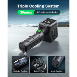 منفاخ إطارات شحن ذكي 150 PSI شاشة رقمية Smart charging tire inflator 150 PSI digital display