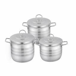 طقم قدور ستانلس ستيل كاركموس KARKMOS Stainless Steel Cookware Set