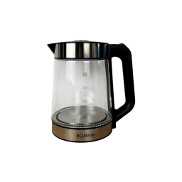 غلاية كهربائية زجاجية 2×1 مع إبريق شاي وفلتر ستانلس ستيل – سعة 2 لتر 2-in-1 Glass Electric Kettle with Tea Pot & Stainless Steel Filter – 2L