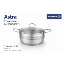 تبسي كاركموس أسترا 24×8 سم KARKMOS Astra Cookware A-1916G PRO Tebsi