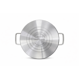 تبسي كاركموس أسترا ستانلس ستيل 32 سم KARKMOS Astra Cookware A-1916G PRO Stainless Steel Tebsi 32 cm