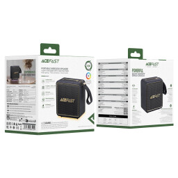 سماعة إيسفاست K3 نانو - لاسلكي بقوة 46W - بلوتوث 5.4 - مقاوم للماء IPX6 Acefast K3 Portable Wireless Speaker-Black